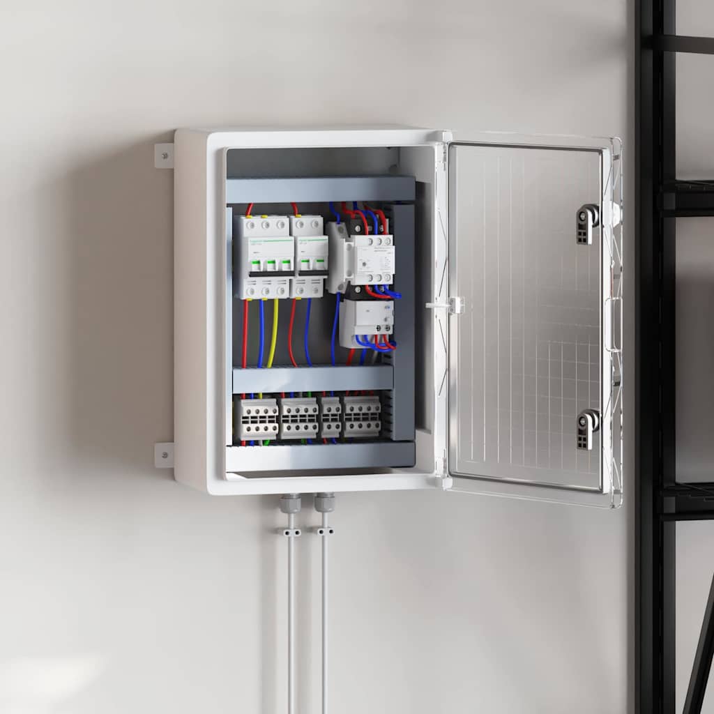 vidaXL Control Cabinet Grey 42 x 19.5 x 50 cm ABS Plastic 1