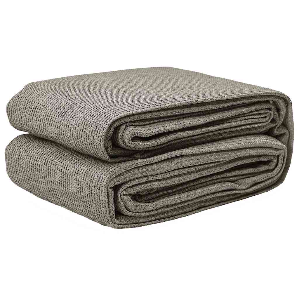 vidaXL Tent Carpet Folding Manual Light Grey 600 x 400 cm Polyethylene 2