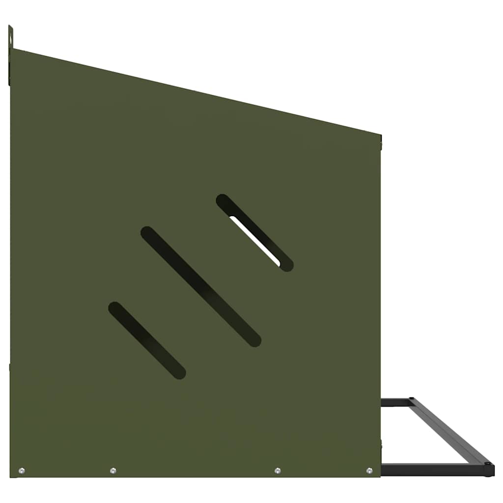 vidaXL Chicken Nesting Box with 3 Compartments Olive Green Metal 6