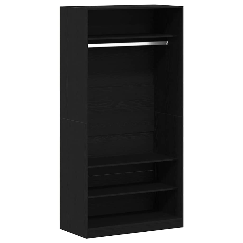 vidaXL Wardrobe Black Oak 100 x 50 x 200 cm Engineered Wood 2