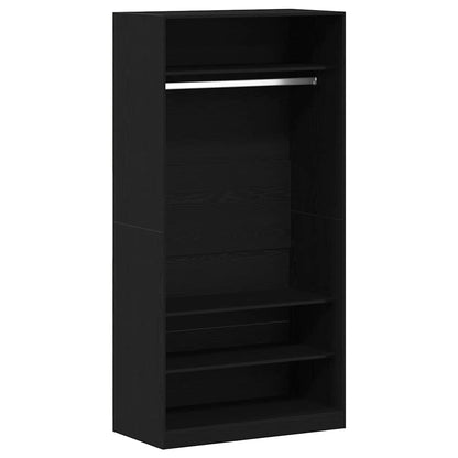 vidaXL Wardrobe Black Oak 100 x 50 x 200 cm Engineered Wood 2