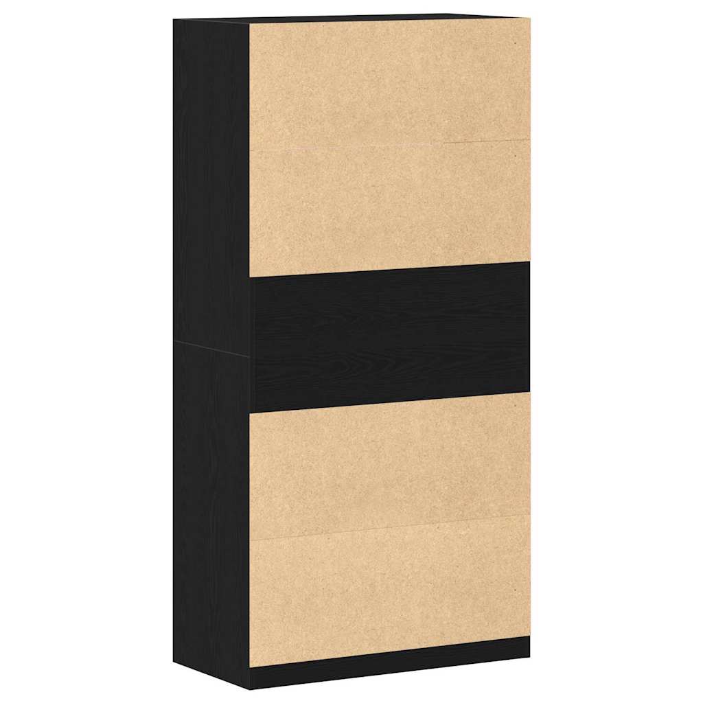 vidaXL Wardrobe Black Oak 100 x 50 x 200 cm Engineered Wood 5