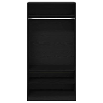 vidaXL Wardrobe Black Oak 100 x 50 x 200 cm Engineered Wood 6