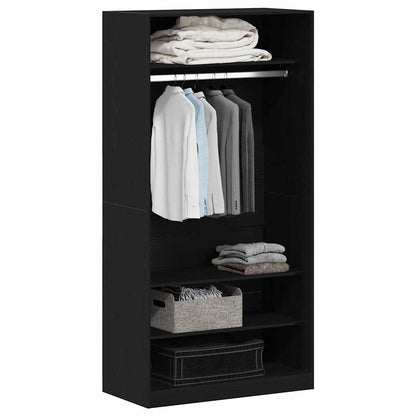 vidaXL Wardrobe Black Oak 100 x 50 x 200 cm Engineered Wood 3