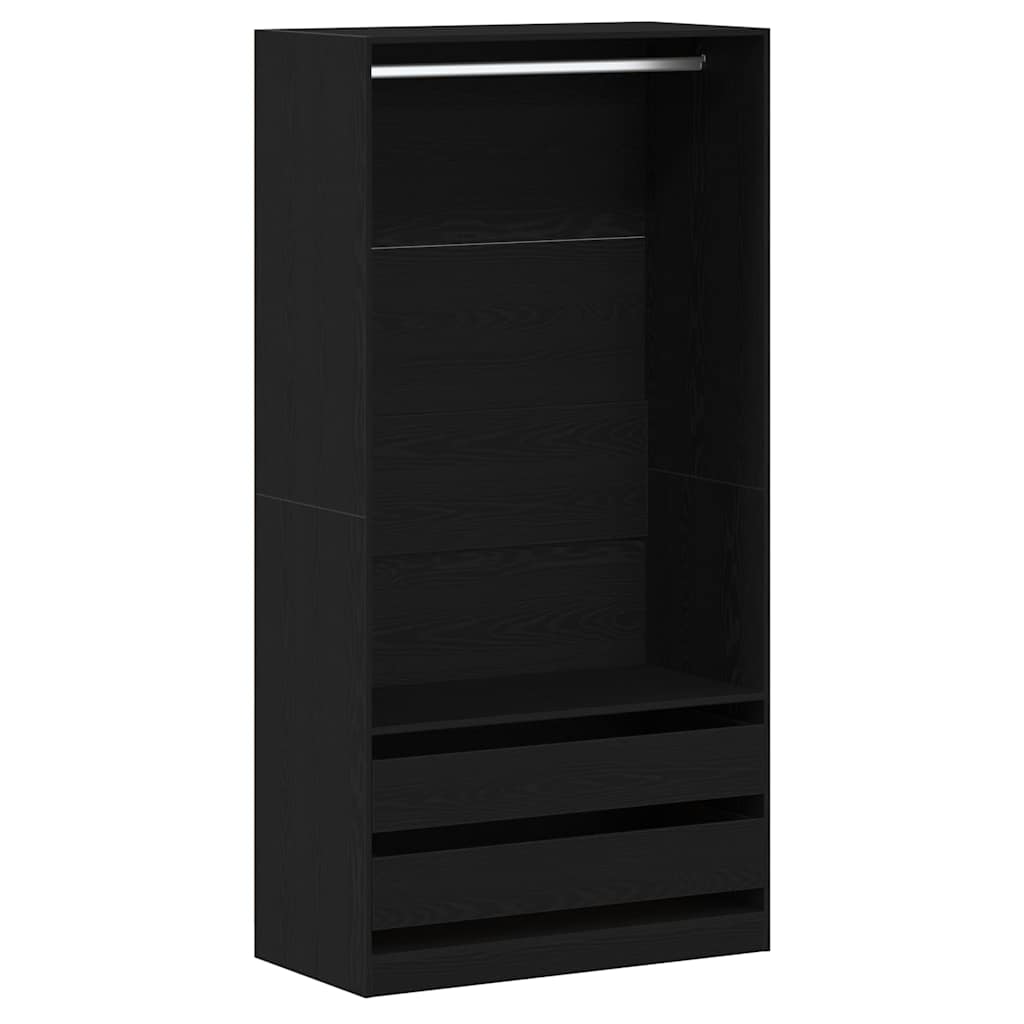 vidaXL Wardrobe Black Oak 100 x 50 x 200 cm Engineered Wood 2