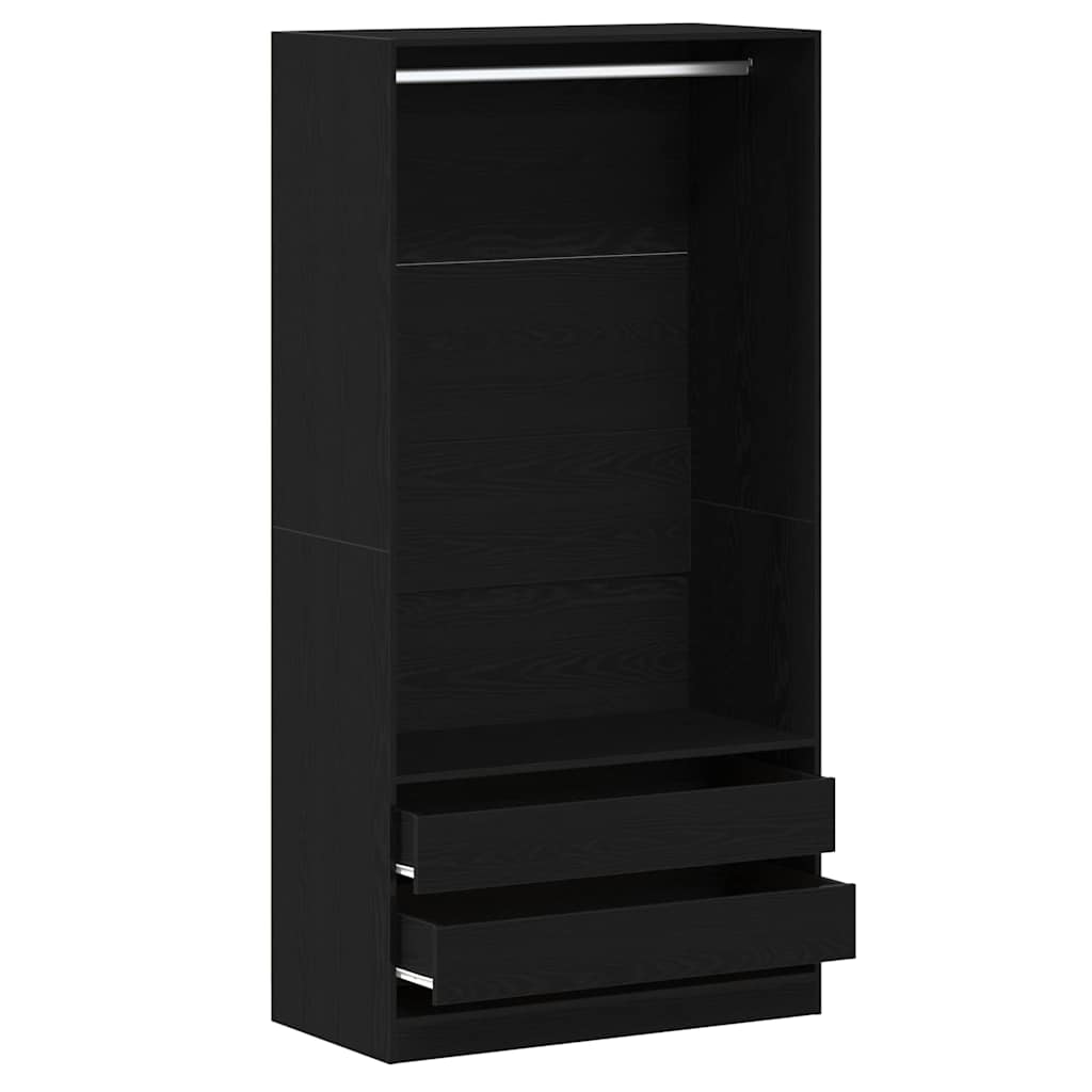 vidaXL Wardrobe Black Oak 100 x 50 x 200 cm Engineered Wood 5