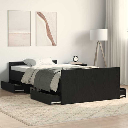 Bed Frame without Mattress Black oak