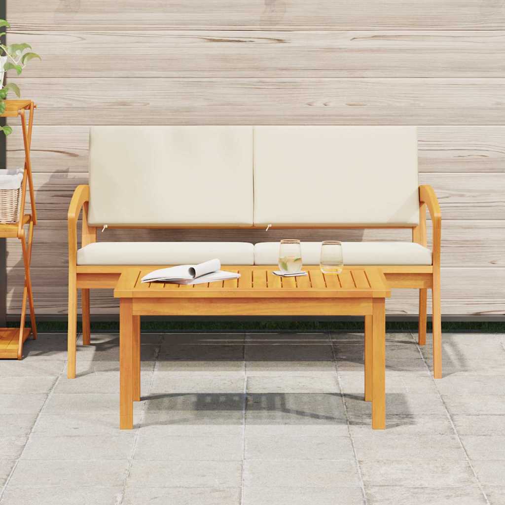 vidaXL Coffee Table Oil Natural Solid Acacia Wood 4