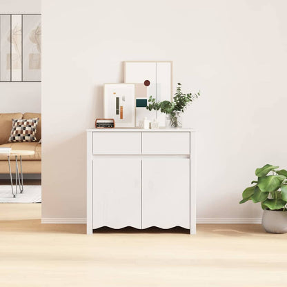 vidaXL Sideboard Drammen White 79 x 43 x 75.5 cm Solid Pine wood 4