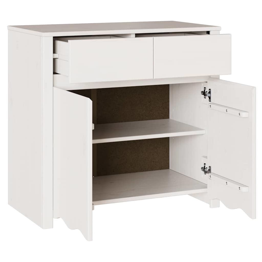 vidaXL Sideboard Drammen White 79 x 43 x 75.5 cm Solid Pine wood 5