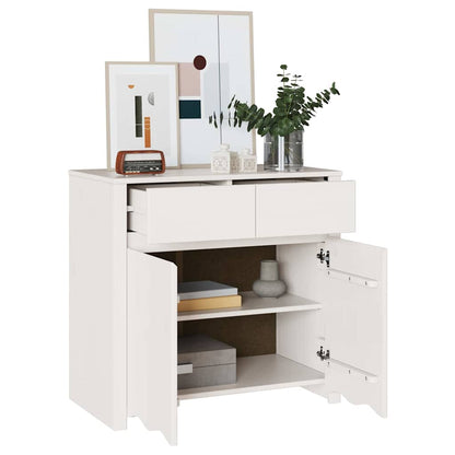 vidaXL Sideboard Drammen White 79 x 43 x 75.5 cm Solid Pine wood 3