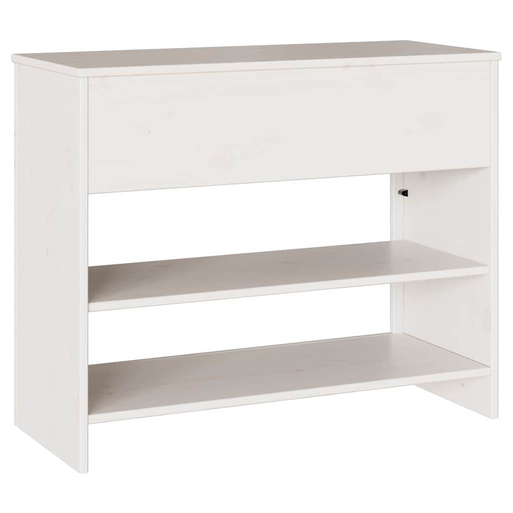 vidaXL Console Table Drammen White 89.5 x 37 x 73 cm Solid Pine Wood 6