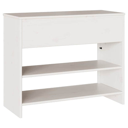 vidaXL Console Table Drammen White 89.5 x 37 x 73 cm Solid Pine Wood 6