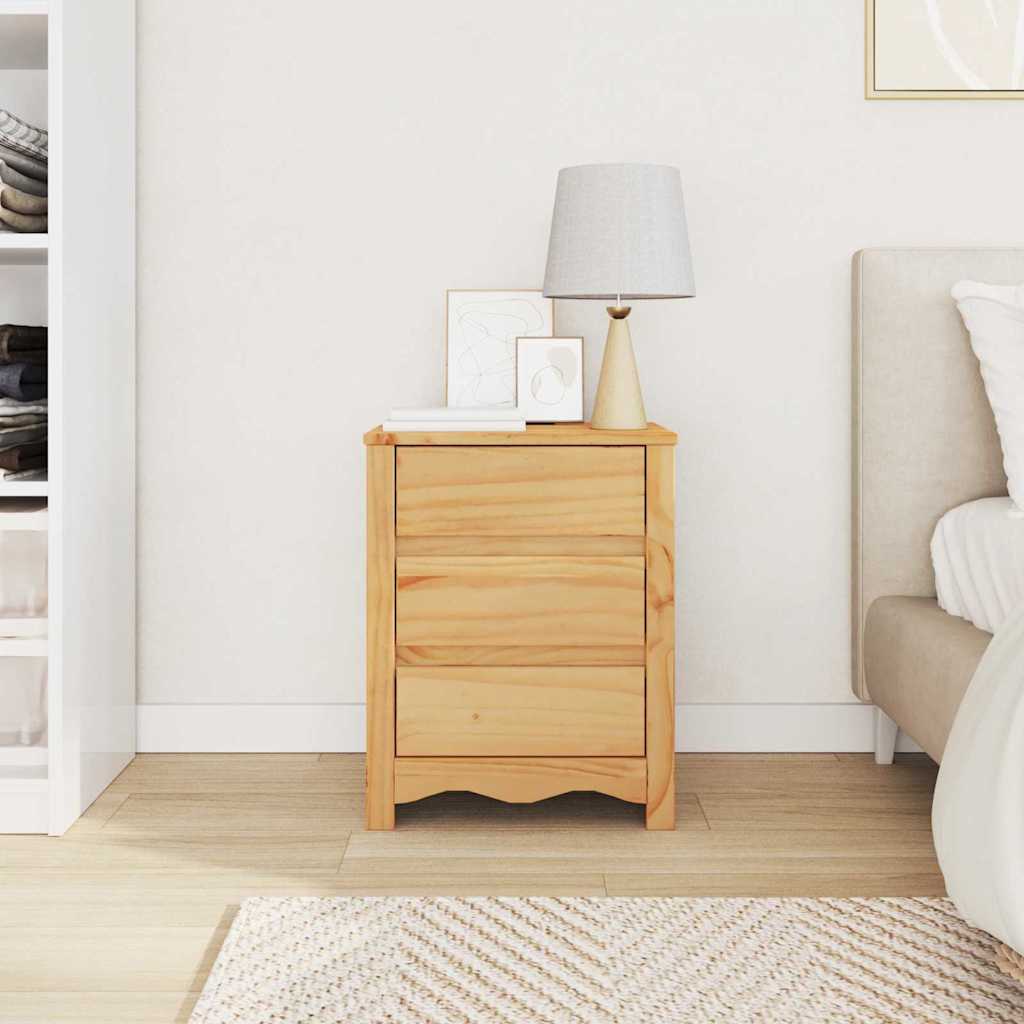vidaXL Coffee Table Drammen Oak 45 x 35 x 56 cm Solid Pine Wood 4
