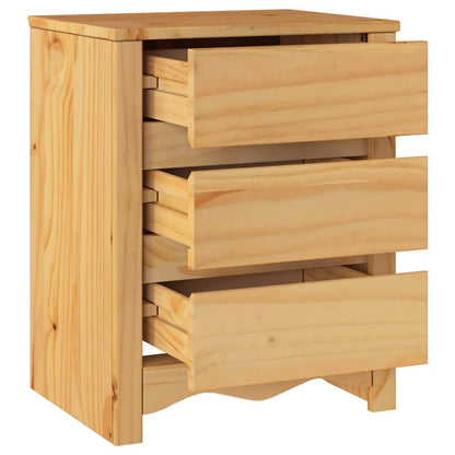 vidaXL Coffee Table Drammen Oak 45 x 35 x 56 cm Solid Pine Wood 5