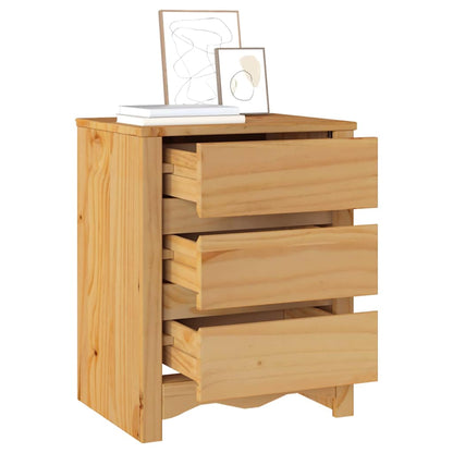 vidaXL Coffee Table Drammen Oak 45 x 35 x 56 cm Solid Pine Wood 3