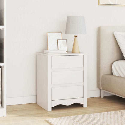vidaXL Coffee Table Drammen White 45 x 35 x 56 cm Solid Pine Wood 1