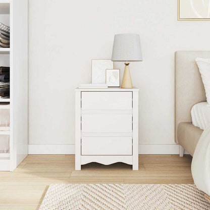 vidaXL Coffee Table Drammen White 45 x 35 x 56 cm Solid Pine Wood 4