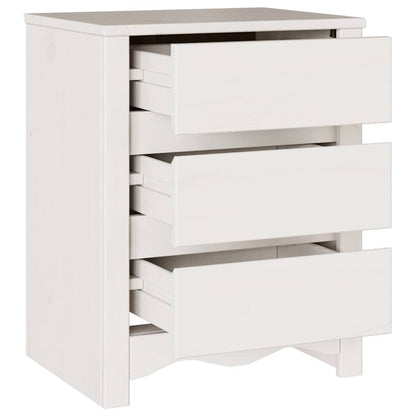 vidaXL Coffee Table Drammen White 45 x 35 x 56 cm Solid Pine Wood 5