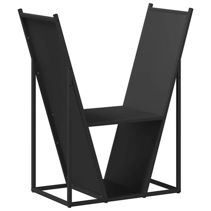 vidaXL Firewood Rack Black 69.5x35x81 cm Cold-rolled steel 2