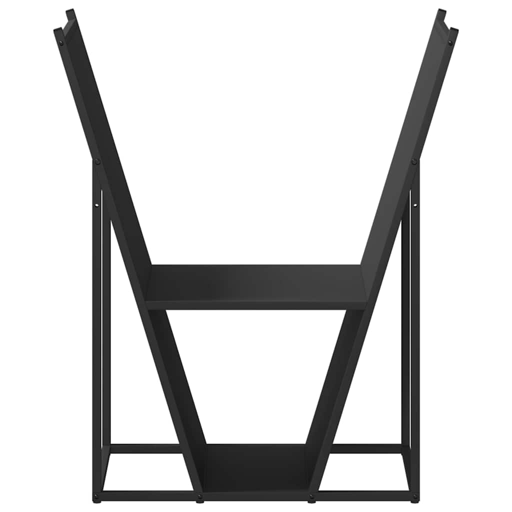 vidaXL Firewood Rack Black 69.5x35x81 cm Cold-rolled steel 5