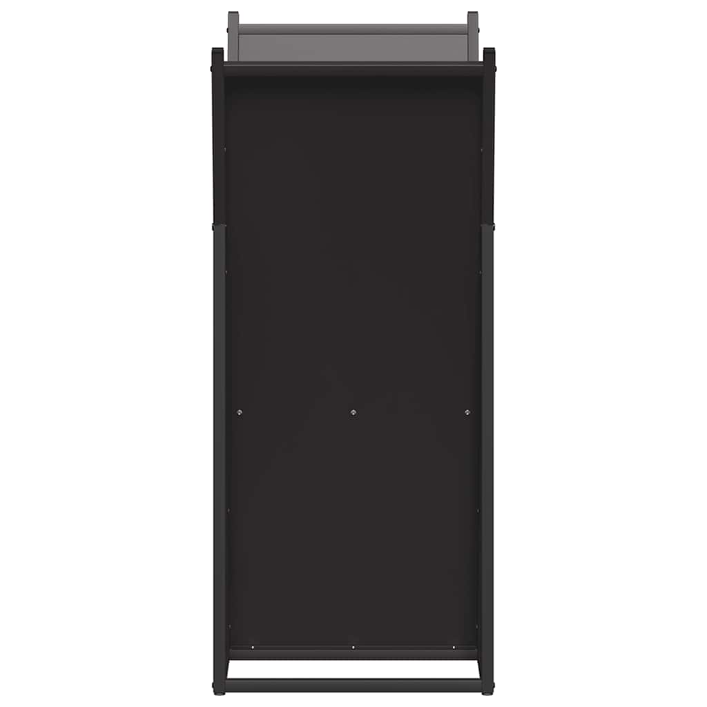 vidaXL Firewood Rack Black 69.5x35x81 cm Cold-rolled steel 6