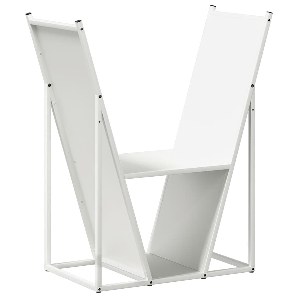 vidaXL Firewood Rack White 69.5x35x81 cm Cold-rolled steel 2