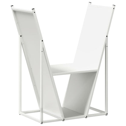 vidaXL Firewood Rack White 69.5x35x81 cm Cold-rolled steel 2