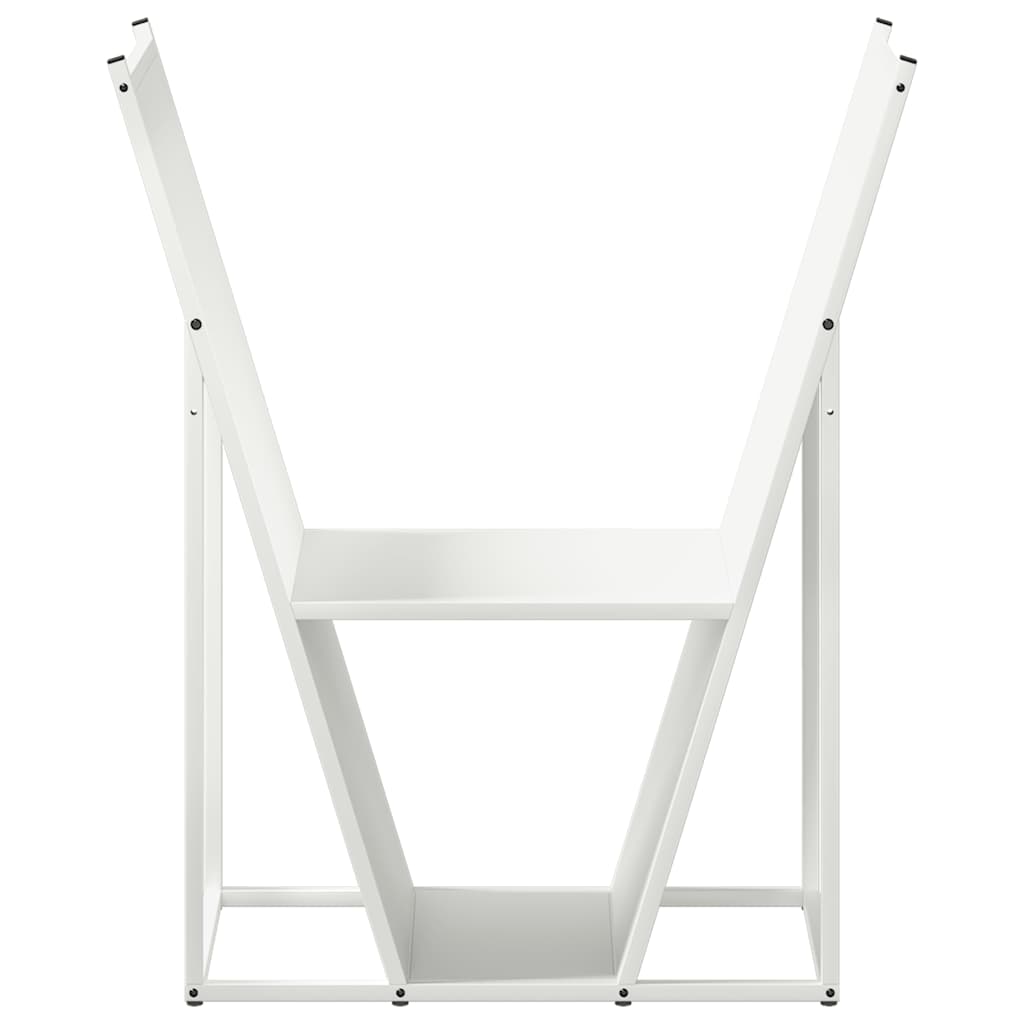 vidaXL Firewood Rack White 69.5x35x81 cm Cold-rolled steel 5