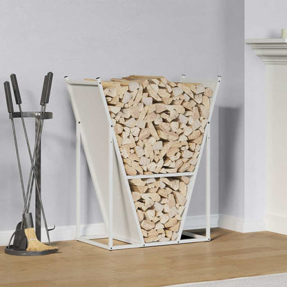 vidaXL Firewood Rack White 69.5x35x81 cm Cold-rolled steel 1