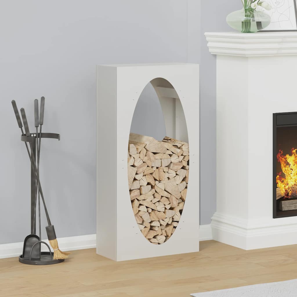 Firewood Rack 50x23x100 cm Cold-rolled steel White