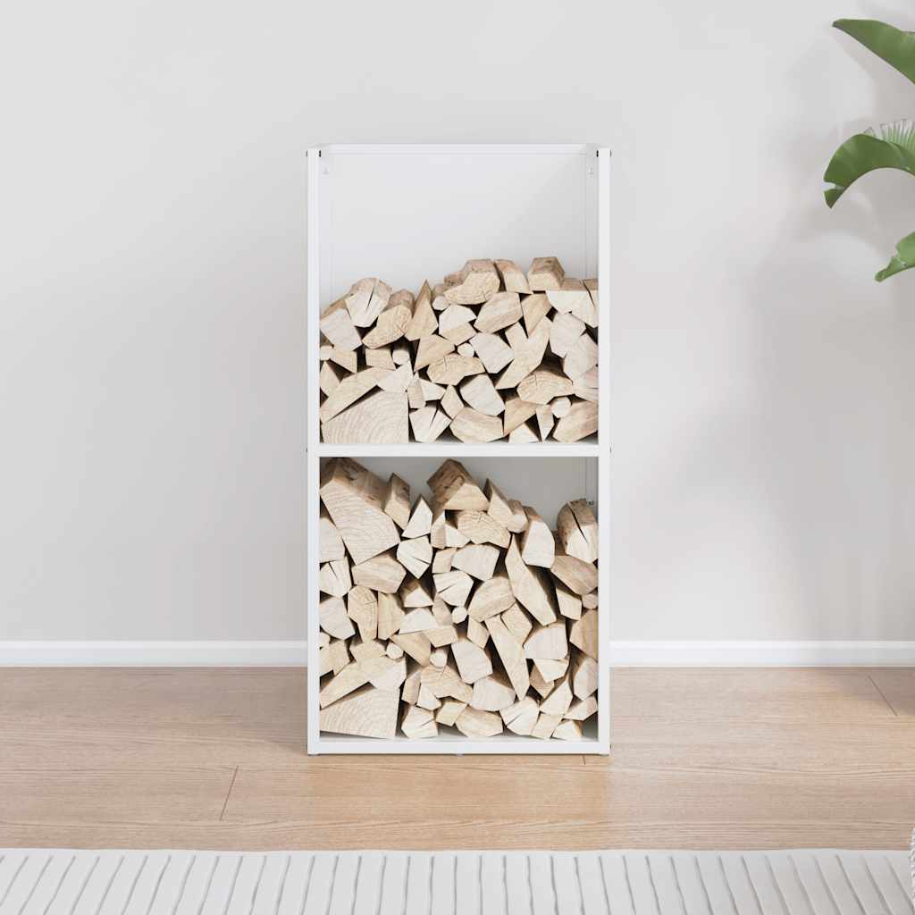 vidaXL Firewood Rack White 40x30x80 cm Cold-rolled steel 3