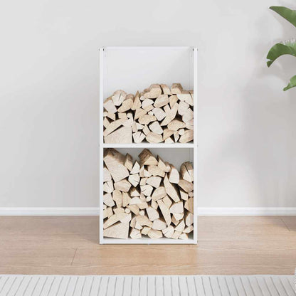 vidaXL Firewood Rack White 40x30x80 cm Cold-rolled steel 3