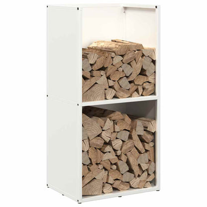 vidaXL Firewood Rack White 40x30x80 cm Cold-rolled steel 4