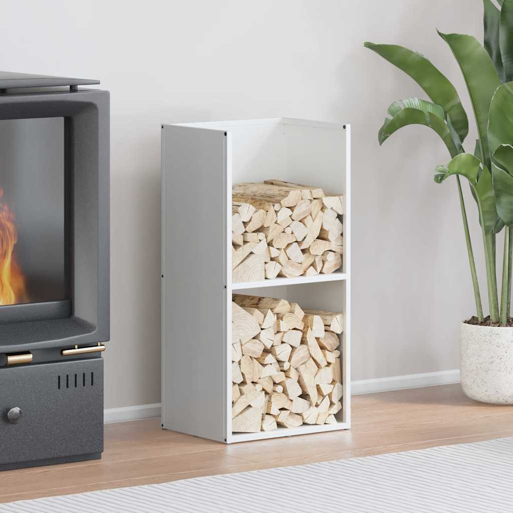 vidaXL Firewood Rack White 40x30x80 cm Cold-rolled steel 1