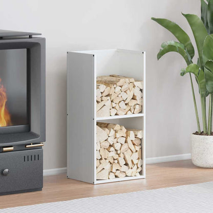 vidaXL Firewood Rack White 40x30x80 cm Cold-rolled steel 1