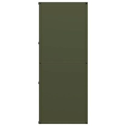 vidaXL Firewood Rack Olive Green 40x30x75 cm Cold-rolled steel 6