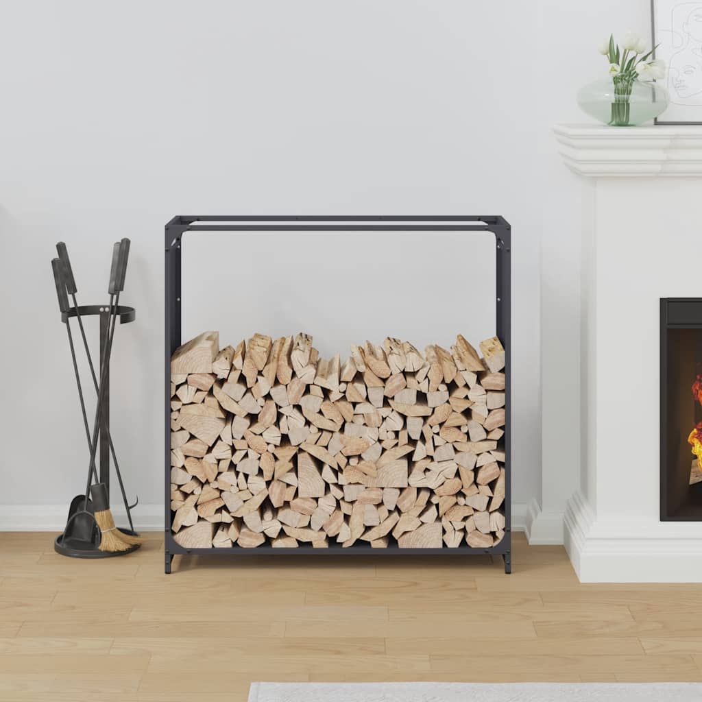 vidaXL Firewood Rack Anthracite 90x28x90 cm Cold-rolled steel 3