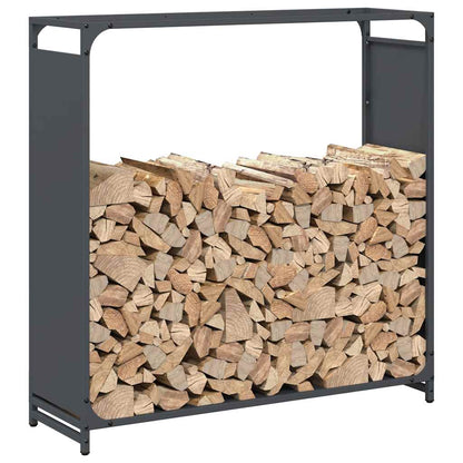 vidaXL Firewood Rack Anthracite 90x28x90 cm Cold-rolled steel 4