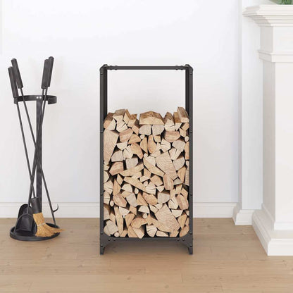 vidaXL Firewood Rack Black 40x30x80 cm Cold-rolled steel 3