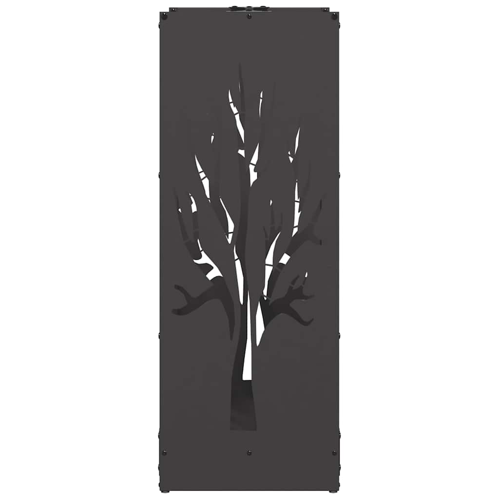 vidaXL Firewood Rack Black 40x30x80 cm Cold-rolled steel 5