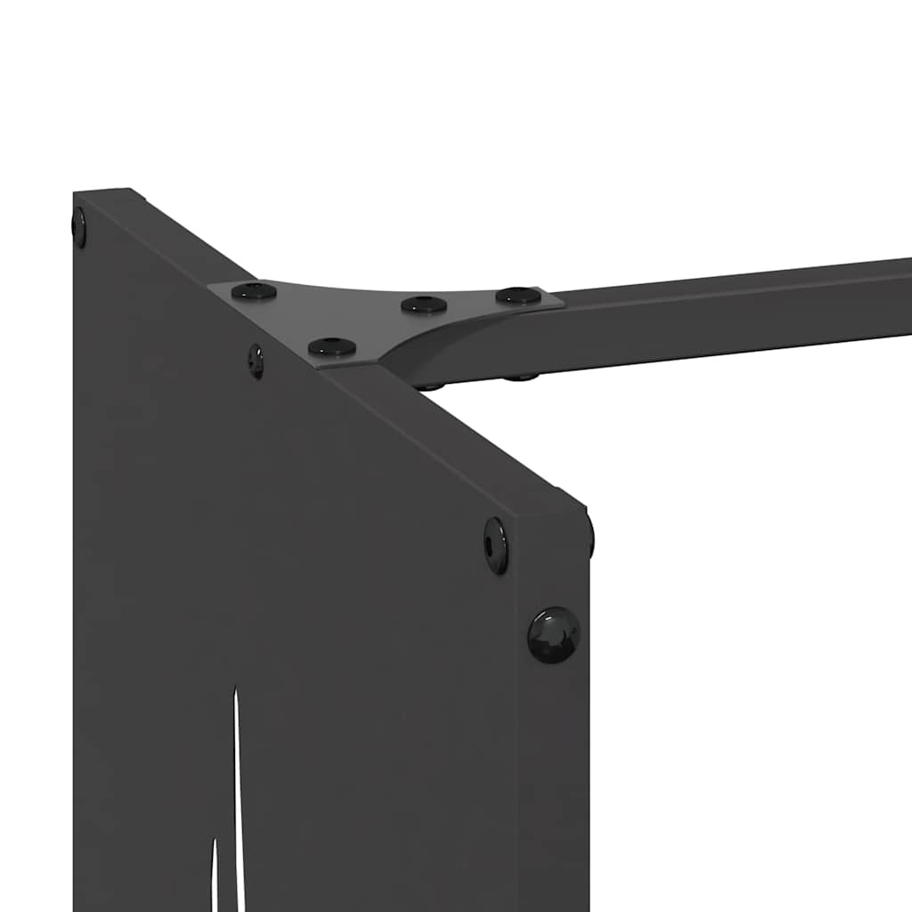 vidaXL Firewood Rack Black 40x30x80 cm Cold-rolled steel 6