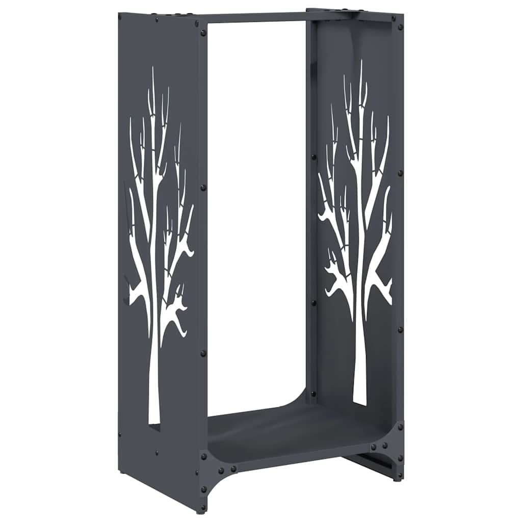 vidaXL Firewood Rack Anthracite 40x30x80 cm Cold-rolled steel 2