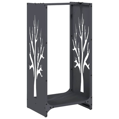 vidaXL Firewood Rack Anthracite 40x30x80 cm Cold-rolled steel 2