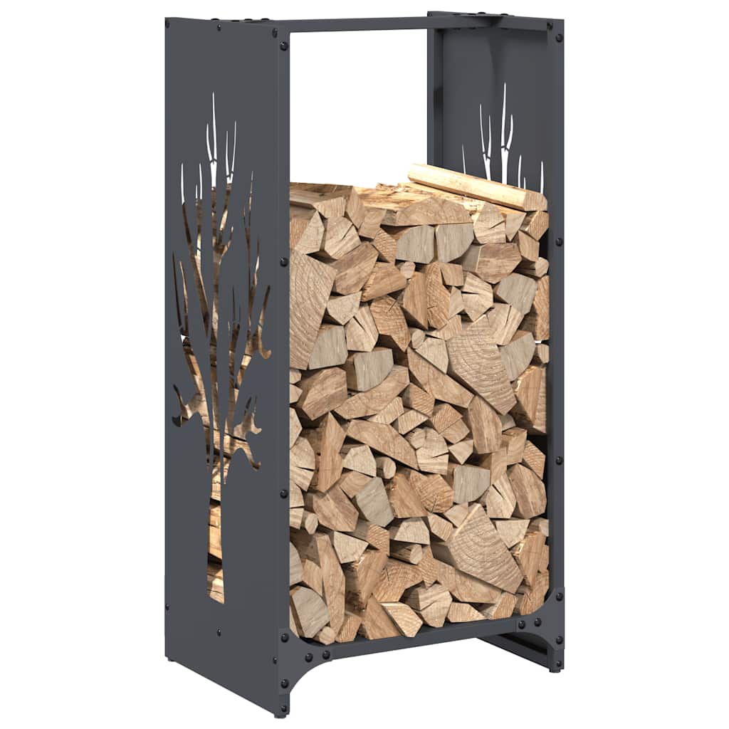vidaXL Firewood Rack Anthracite 40x30x80 cm Cold-rolled steel 4