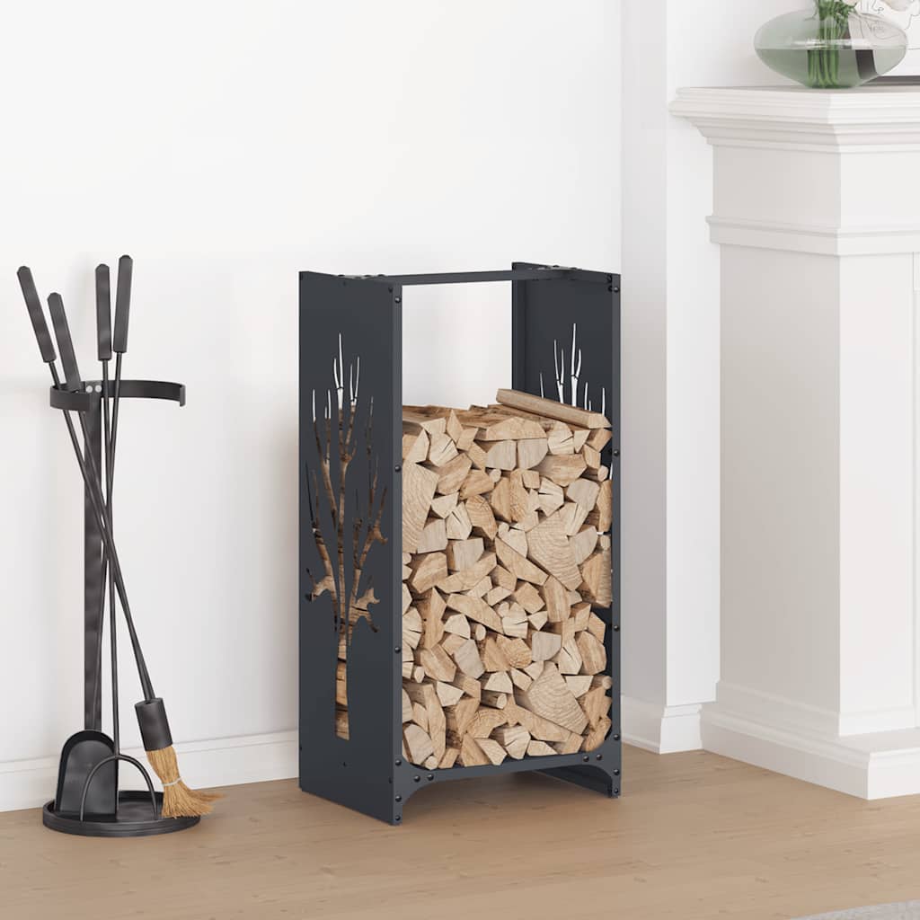 vidaXL Firewood Rack Anthracite 40x30x80 cm Cold-rolled steel 1