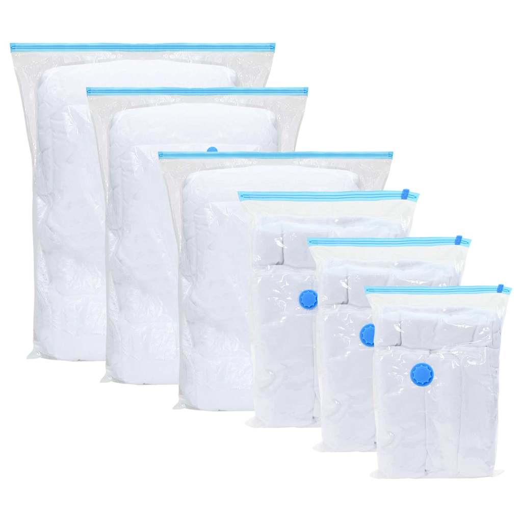 Storage Bags Transparent and Blue 50 pcs 130 x 100 cm