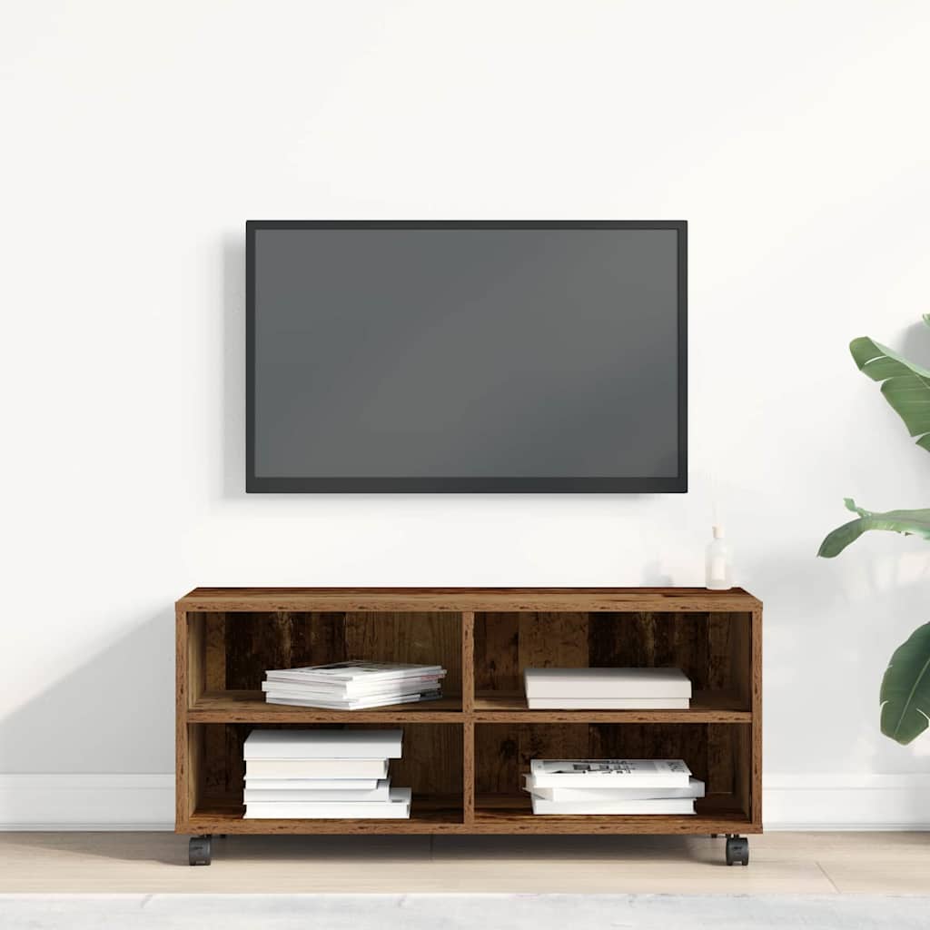 vidaXL TV Cabinet 90 x 35 x 40.5 cm Brown Engineered wood 4