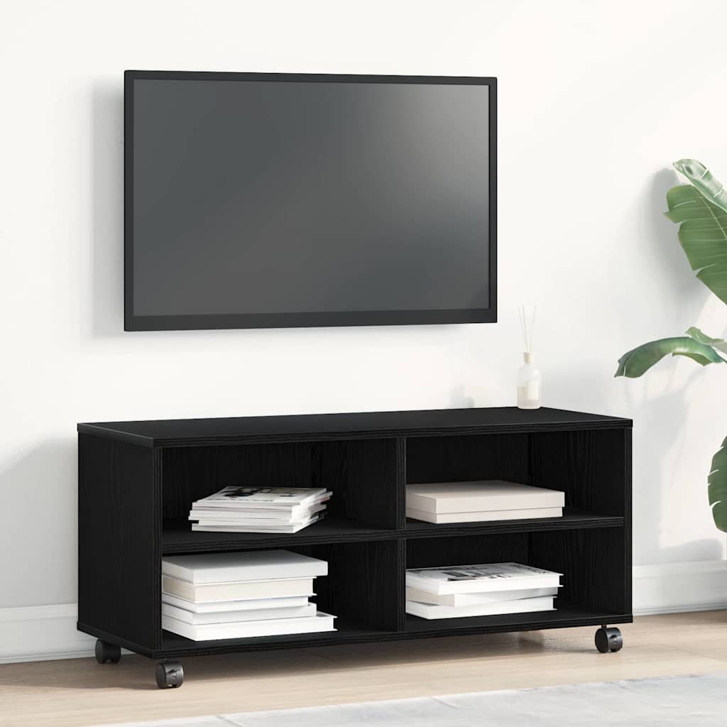 vidaXL TV Cabinet 90 x 35 x 40.5 cm Black Engineered wood 1