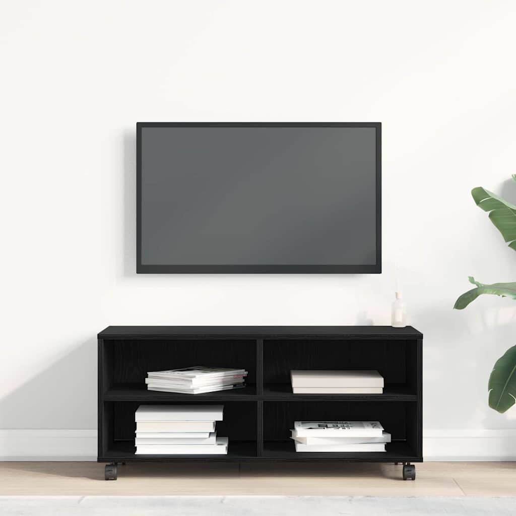 vidaXL TV Cabinet 90 x 35 x 40.5 cm Black Engineered wood 4